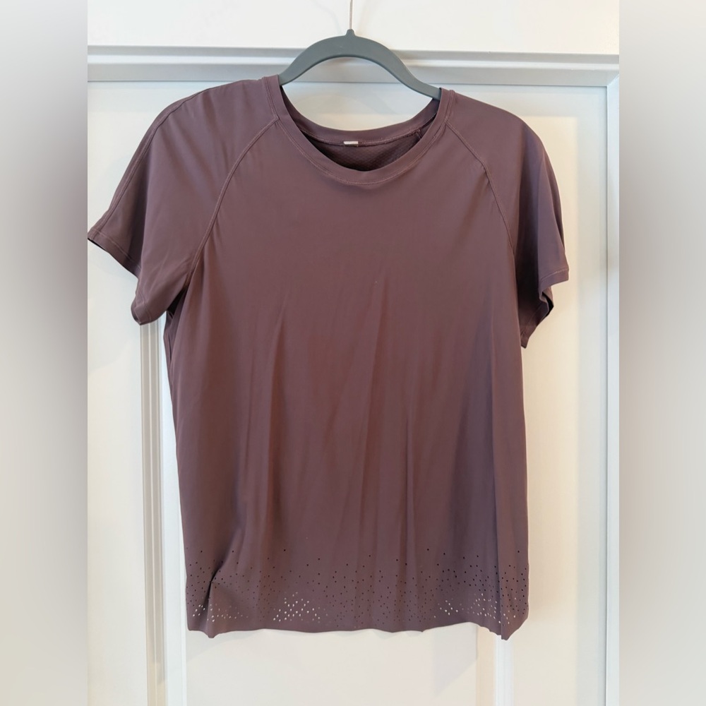 lululemon athletica Plum Short Sleeve Quick Pace Tee